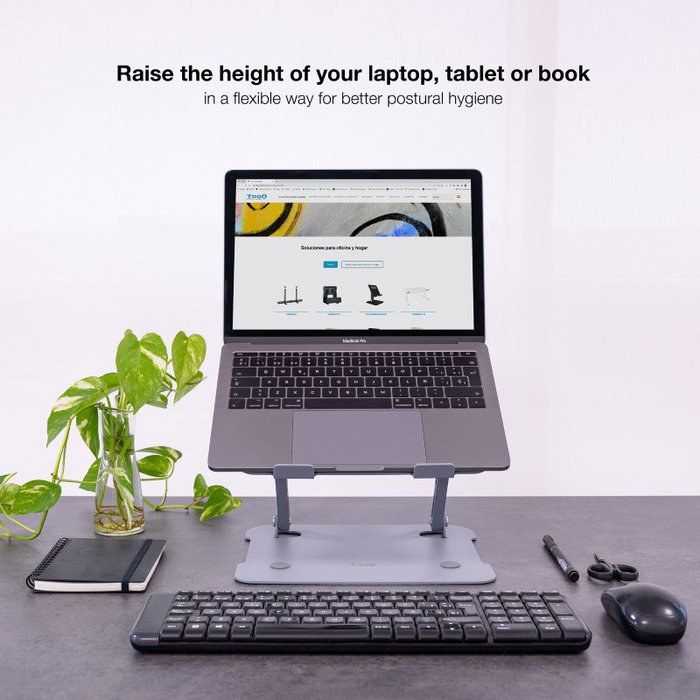 Tooq Soporte elevador aluminio ajustable ergonómico portátil